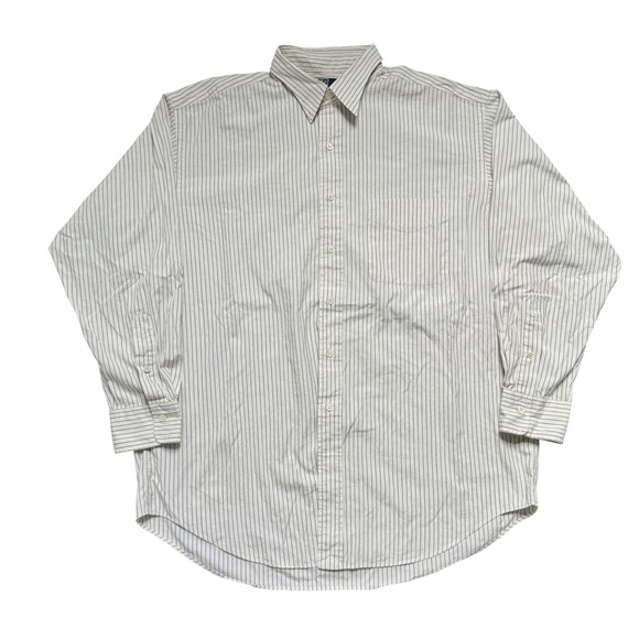 Polo Ralph Lauren Other - Polo Ralph Lauren Chatfield Mens 16.5 34 White Blue Pinstripe Dobby Shirt L